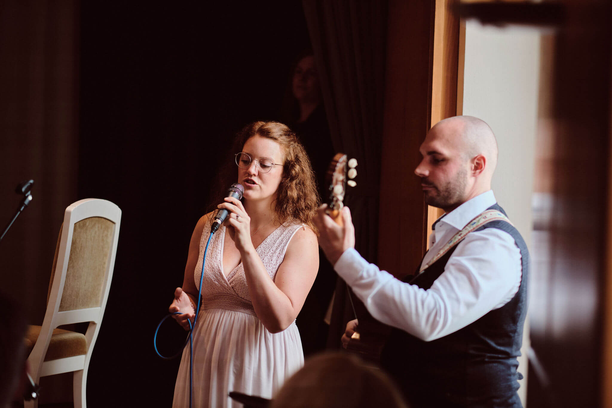 Sarah und Luca singen auf einer Trauung in Dresden